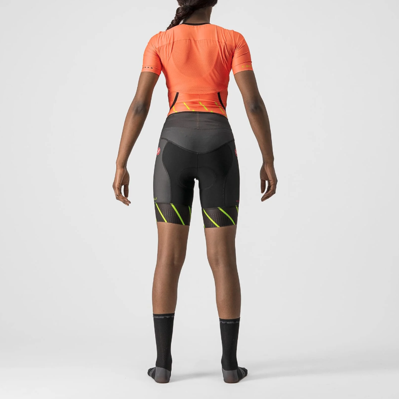 Castelli Free Sanremo 2 Short Sleeve Women's Suit in Coral Flash-1